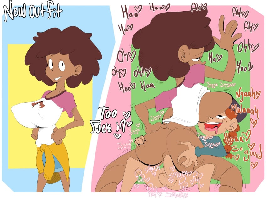 amphibia, anne boonchuy, ass, ass grab, big ass, bootlegjones, breasts, cowgirl position, dick, female, futa on female, futanari, interracial, intersex, maggie, maggie (amphibia), moaning, penis, sex