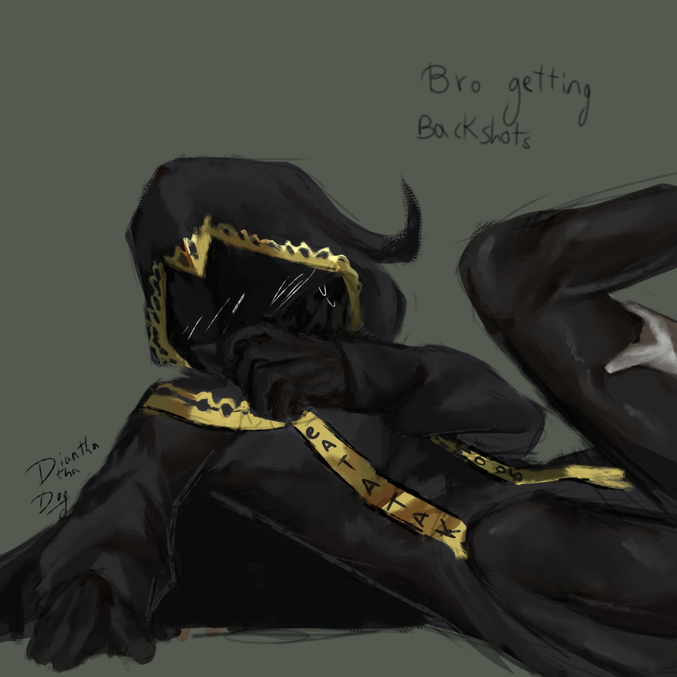 2boys, anon, anonymous male, artist name, black skin, dark skin, diantha tha dog, forsaken (roblox), gay, hood, implied sex, male, male only, no visible genitalia, roblox, roblox game, robloxian, tagme, taph (forsaken), text
