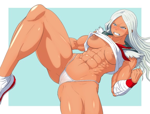 danganronpa female muscular_female oogami_sakura straight_hair tagme