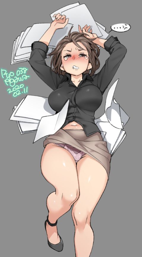 1girls, big breasts, blush, breasts, cleavage, clothed, female, female only, large breasts, looking at viewer, panties, ryo agawa, solo, tears
