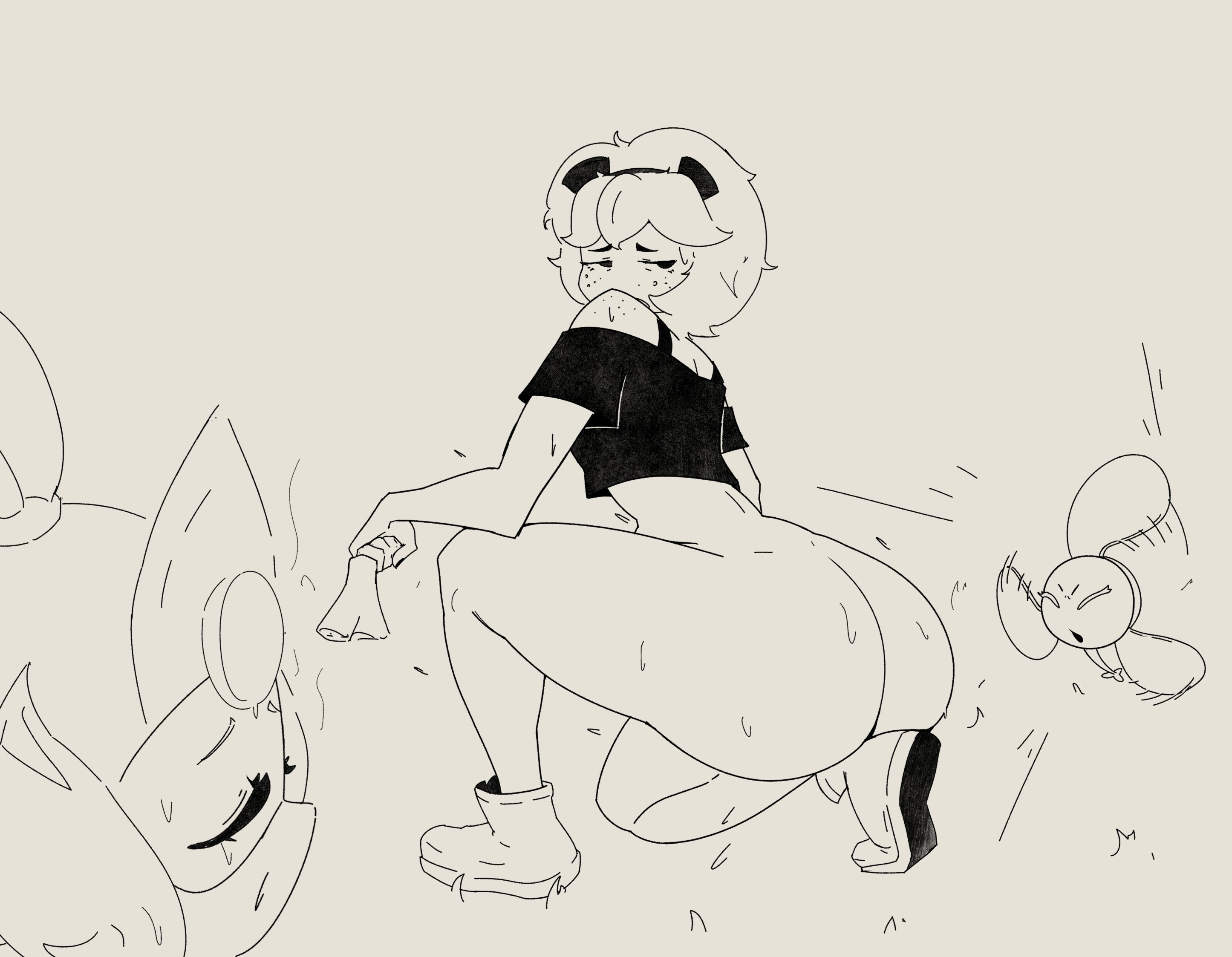 1girls, anthro, anthrofied, ass, ass focus, beta-carrotina (pvz), big ass, big breasts, blover (pvz), breasts, female, flora fauna, huge ass, plant, plant girl, plant humanoid, plantie, plants vs zombies, plants vs. zombies, popcap games, pussy, solar flare (peargor), solar flare (pvz), sunflower (pvz), sweat, sweatdrop, sweater, sweating, sweaty, sweaty body, tomboy, zeryn