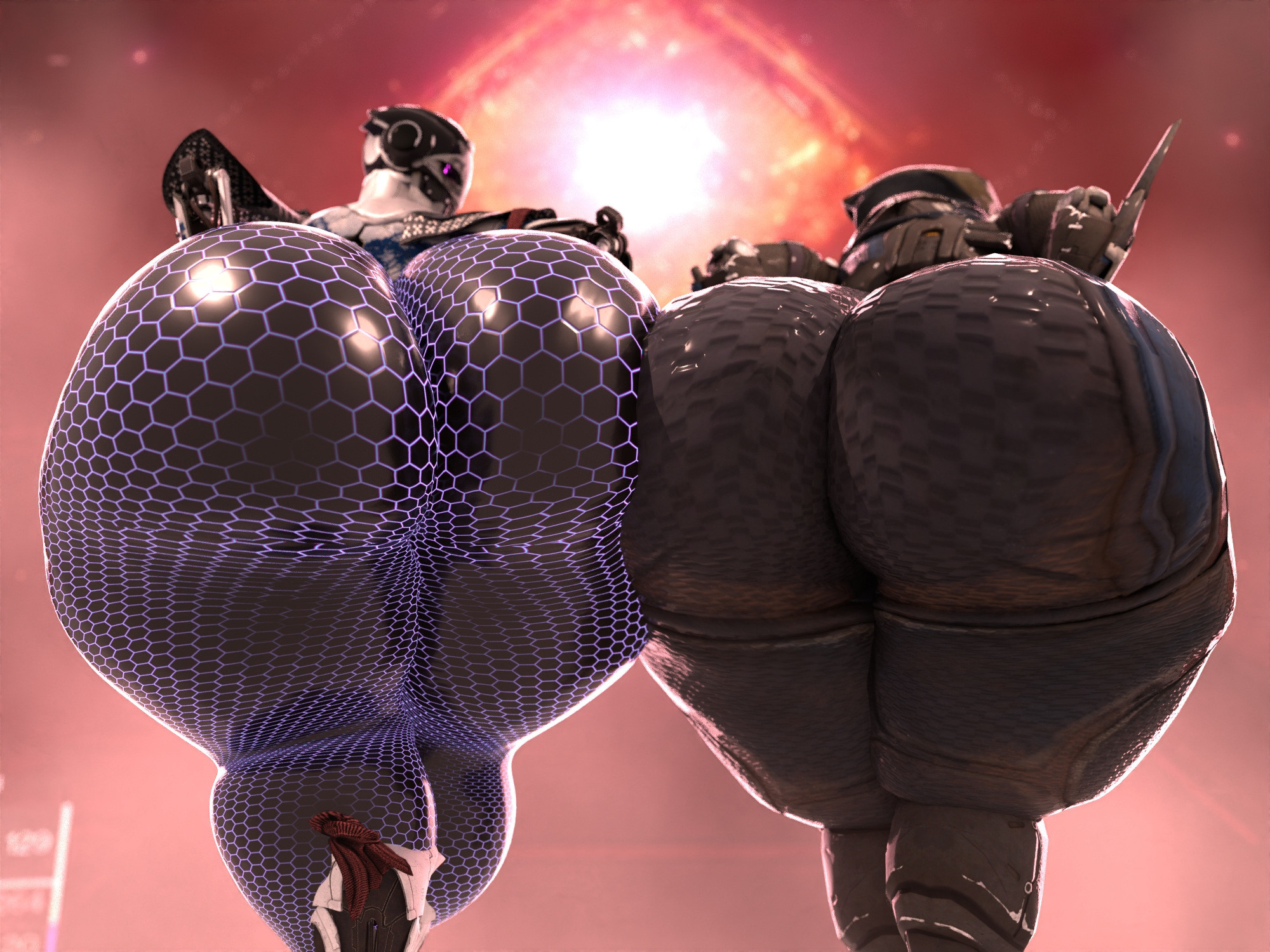 ada-1, ass, ass focus, big ass, big breasts, breasts, bubble ass, bubble butt, destiny (game), elsie bray, female, huge ass, huge breasts, hyper ass, looking at viewer, looking down, qzk forte, tagme, thick thighs, wide hips