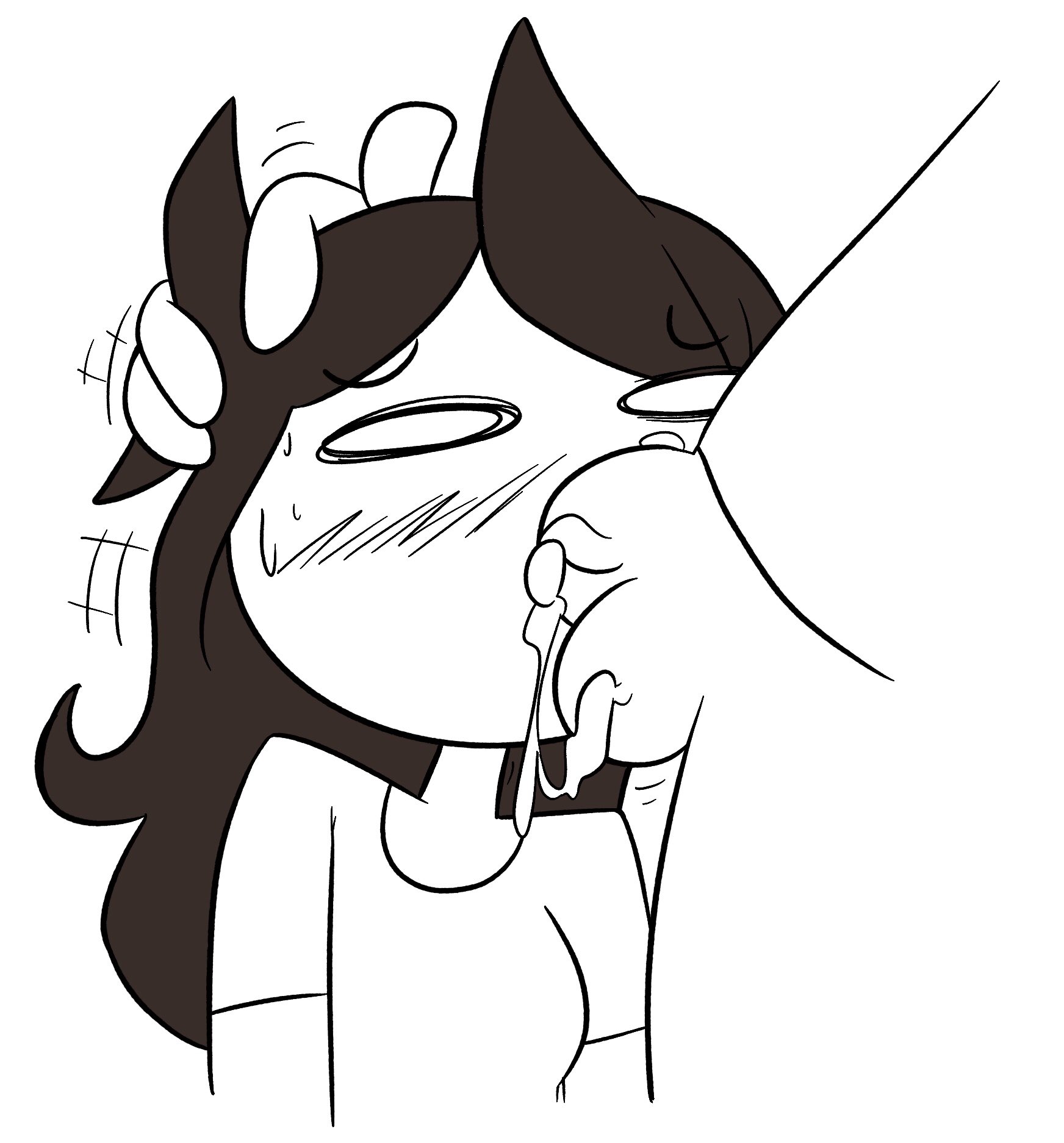 1boy, 1girls, 2020, balls, big penis, blowjob, brown hair, cum, cum in mouth, cum inside, fellatio, female, forced, head grab, jaiden, jaiden animations, joshin, long hair, male, oral, oral sex, penis, simple background, stickman, tagme, testicles, white background, white skin, youtube, youtuber