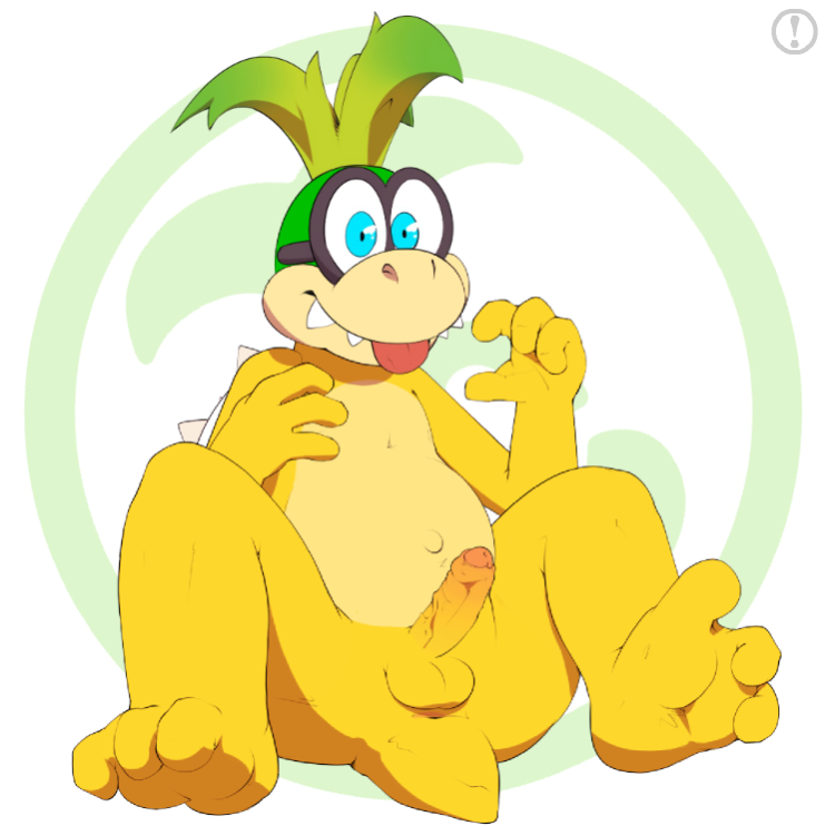 1boy 3_toes 4_fingers anthro anus balls erection eyewear front_view glasses hollo_nut humanoid_penis iggy_koopa koopaling male male_only mario_(series) nintendo nude penis scalie simple_background solo spread_legs spreading toes tongue tongue_out transparent_background uncut