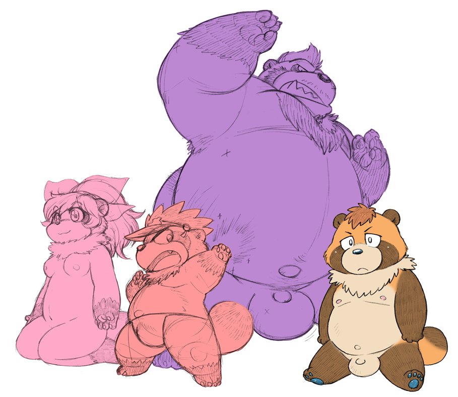 2020 anthro asian_clothing balls belly big_balls canid canine clothing east_asian_clothing female fundoshi genitals japanese_clothing kemono male male_focus mammal moobs navel nipples overweight overweight_male raccoon_dog simple_background sitting tanuki underwear wantaro