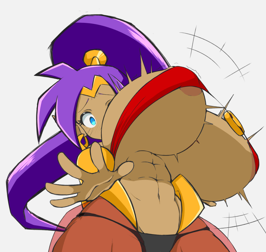 1girls abs artist_ breast_expansion breasts female female_only genie huge_breasts kazuya_zoey shantae shantae_(character) smooth_skin solo solo_female