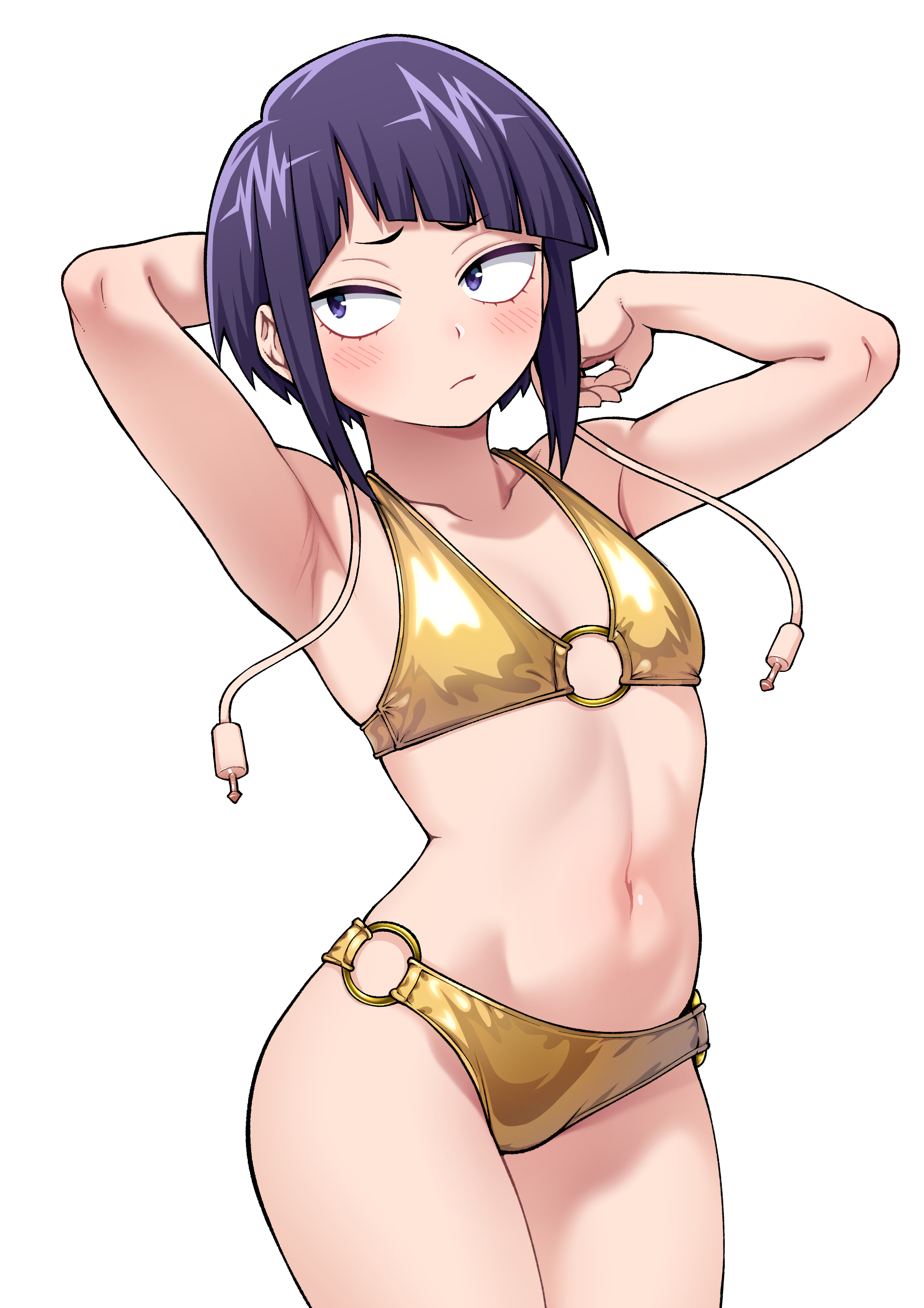 1girls, armpits, bikini, golden bikini, golden week, kobaji, kyoka jiro, my hero academia, small breasts, solo female, tagme, teen, teenage girl, teenager