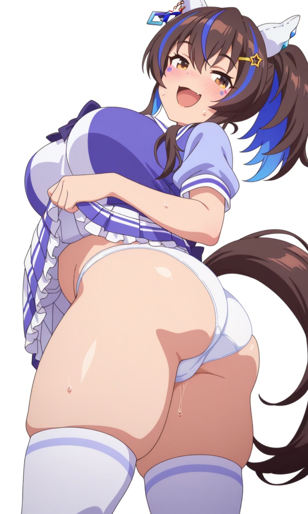 1girls, ai generated, animal ears, anthropomorphization, daitaku helios (umamusume), eyes, female, hair, legs, looking at viewer, skin, solo, tagme, umamusume, umamusume pretty derby, young