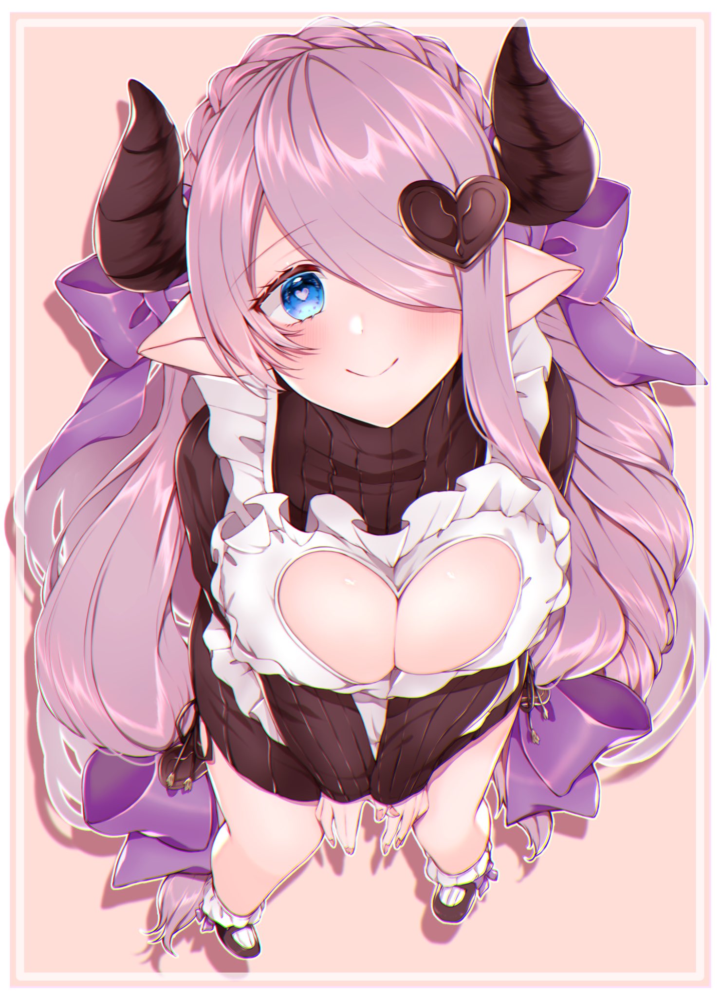 blue eyes, draph, draph race (granblue fantasy), granblue fantasy, horns, narmaya (granblue fantasy)
