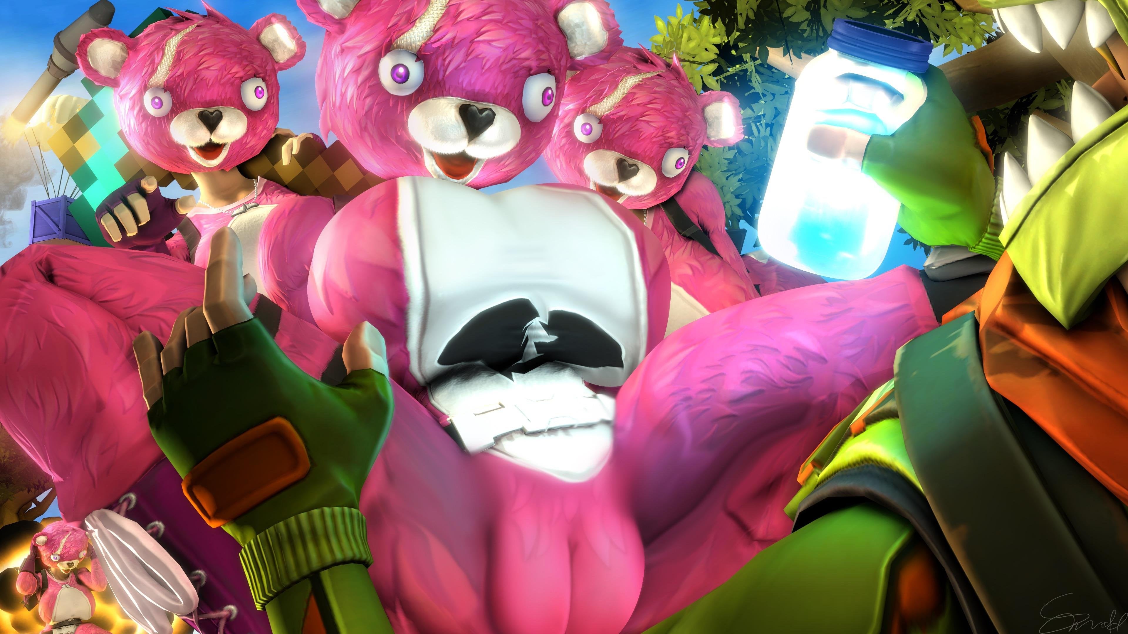 1boy, 3d, 3d (artwork), 4girls, big breasts, breasts, cameltoe, cuddle team leader, female, female focus, fortnite, fortnite: battle royale, male, pussy, rex (fortnite), snudds, snuddy, source filmmaker, tagme, thick thighs, thighs
