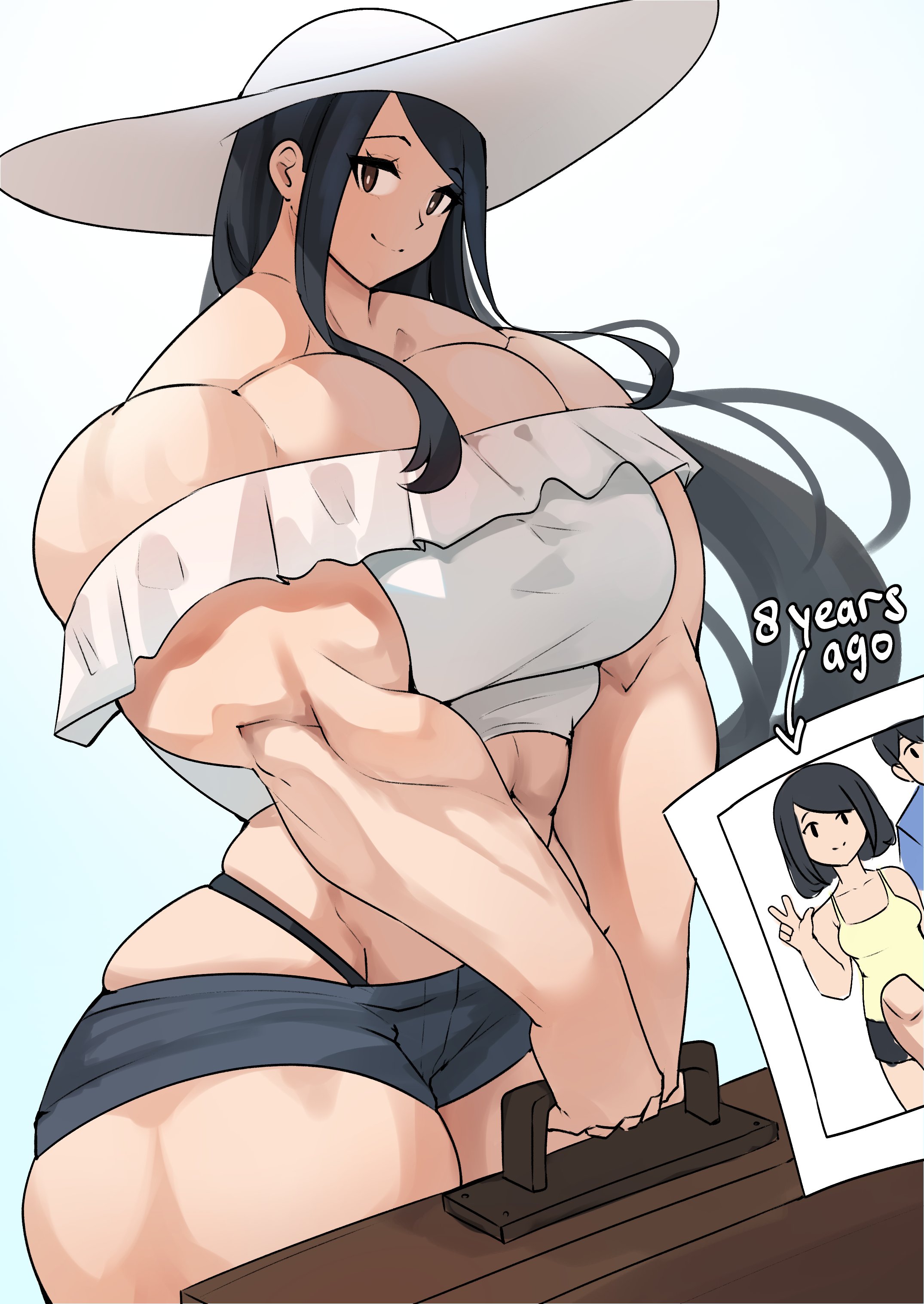 abs, age progression, brother and sister, female, muscle growth, muscles, musctonk, muscular, muscular female