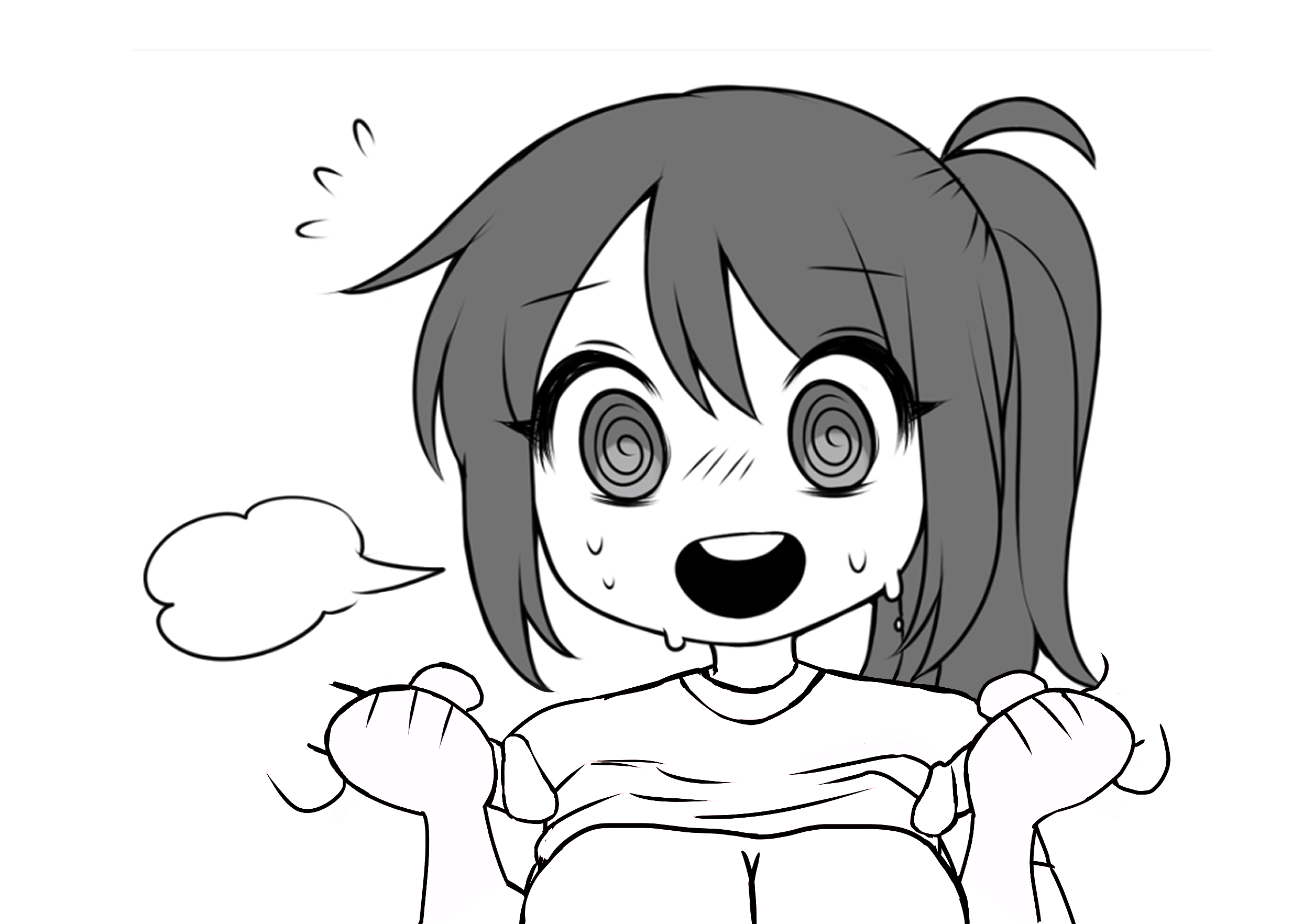 1girls, 2boys, big breasts, breasts, emily sim, emirichu, female, handjob, male, penis, sonshota, threesome
