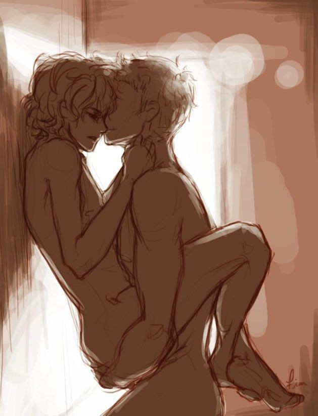 against_wall anal ass ass_grab big_ass black_hair black_hair_bottom blonde_hair blonde_hair_on_black_hair blonde_hair_top domination gay jason_grace light_hair_on_dark_hair male_only male_penetrating nico_di_angelo penetration percy_jackson_and_the_olympians yaoi