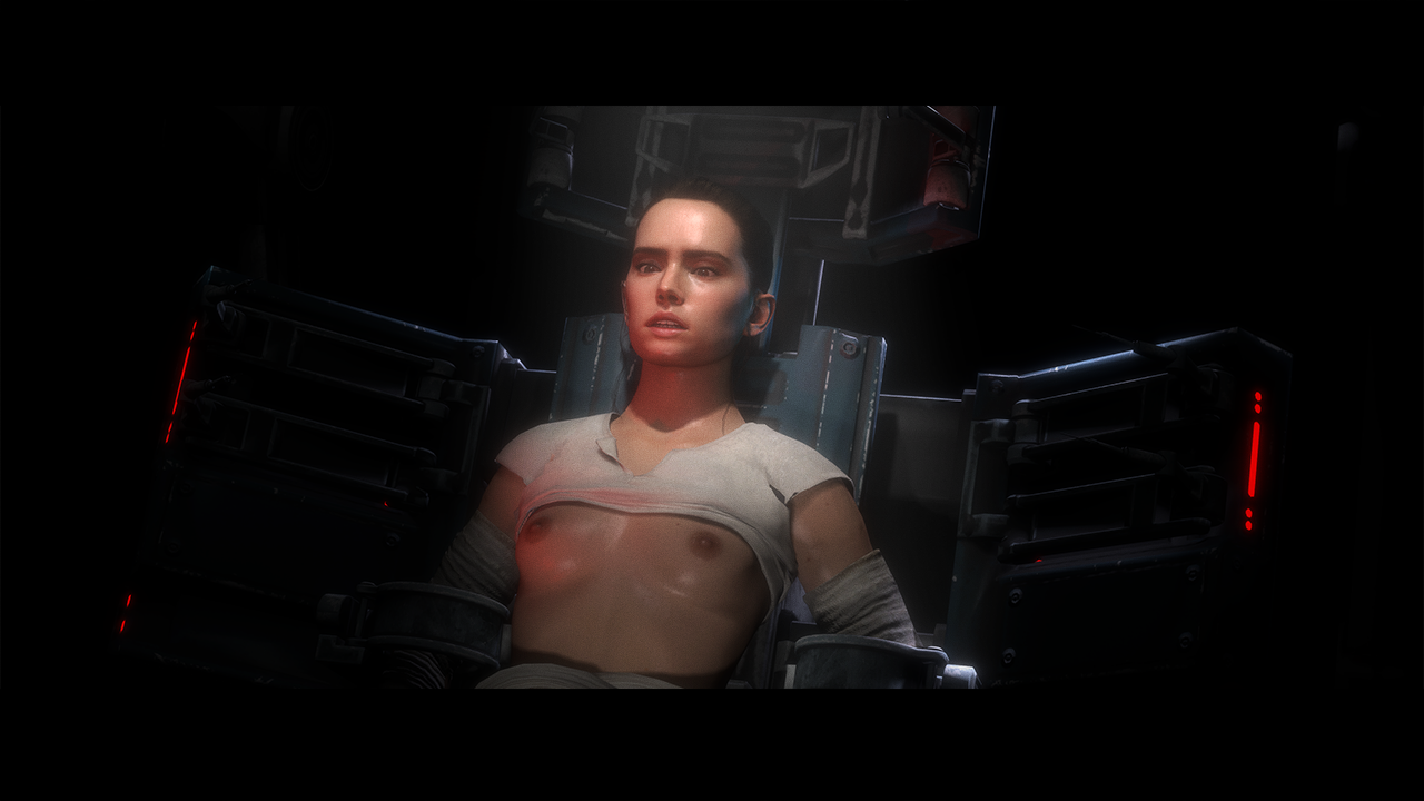 1girls, 3d, breasts, daisy ridley, female, forestdale, interrogation, nipples, rey, source filmmaker, star wars