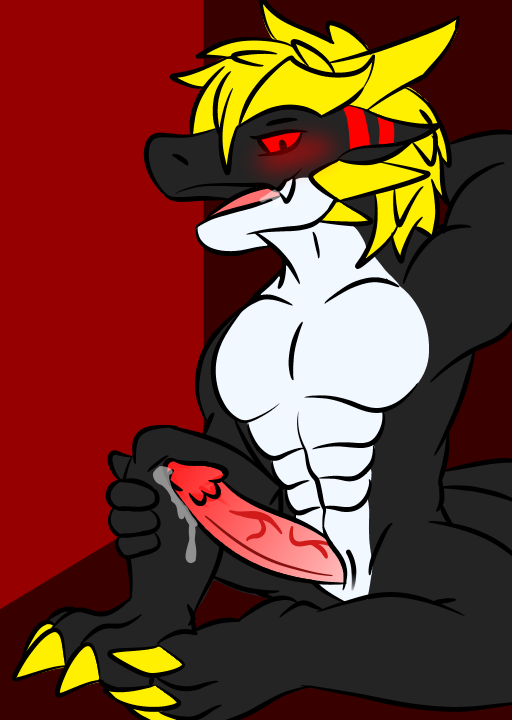 anthro bodily_fluids cum dragon erection genital_fluids genitals male male_only opstah opstah_(characters) penis solo