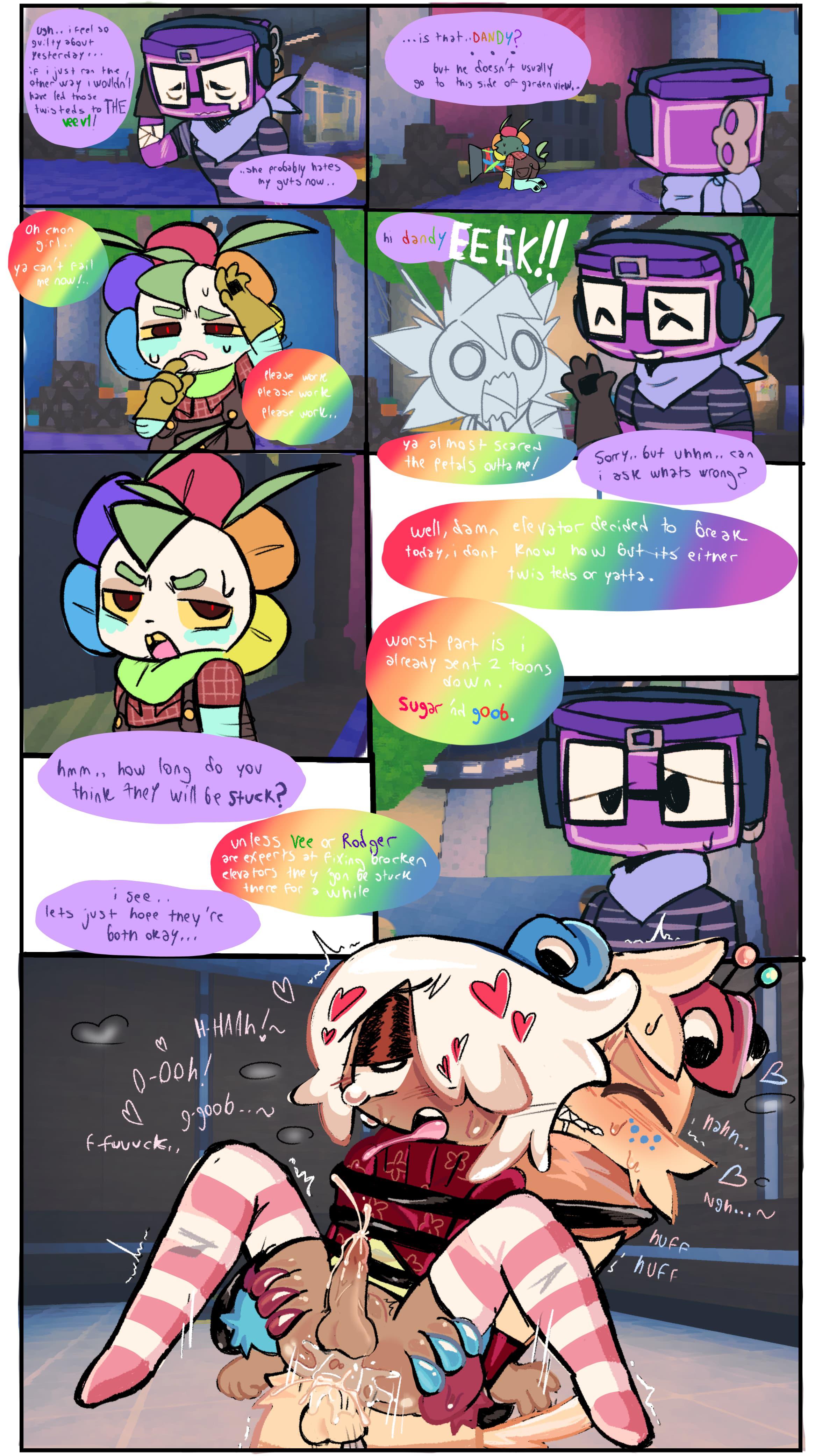 2boys, boxten (dandy's world), cum, cum inside, dandy (dandy's world), dandy's world, dandys world, dandys world oc, gay, gay sex, goob (dandy's world), kotlenivyy, male, ocxcanon, original, original character, sugar (kotlenivyy)