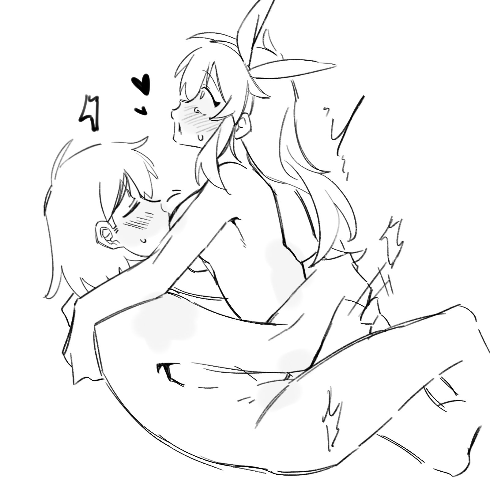 aubrey (faraway) (omori), aubrey (omori), breast sucking, breasts, female, heart, huasuan69416, kel (faraway) (omori), kel (omori), male, omori, possible impregnation, pussy, sex, sucking breasts, teenage female, teenage male, teenager, vaginal penetration, vaginal sex, wholesome, wholesome sex