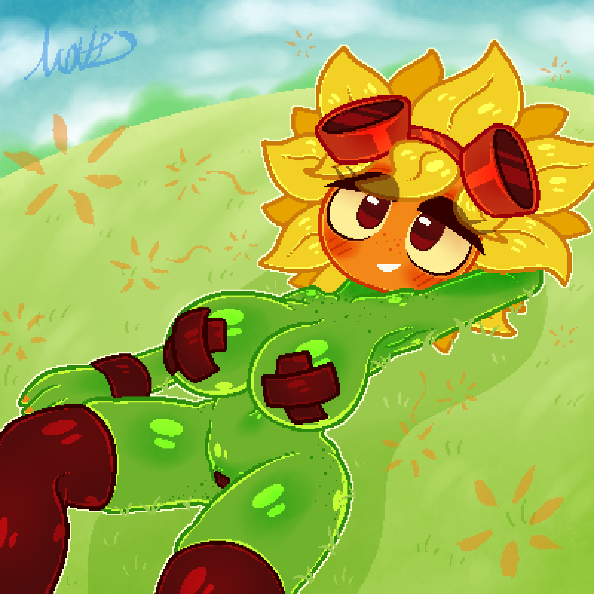 1girls, anthro, anthrofied, armpits, ass, breasts, female, flora fauna, freckles, matz (artist), matz (pixiv), matz0306, pasties, plant, plant girl, plant humanoid, plantie, plants vs zombies, plants vs. zombies, popcap games, pussy, solar flare (pvz), sunflower (pvz)