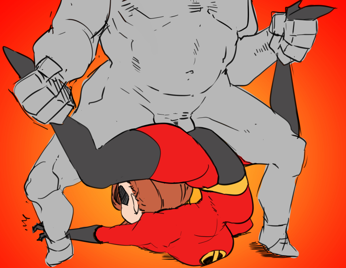 ambiguous penetration, big breasts, breasts, brown hair, butcha-u, disney, dubious consent, elastic, elastic body, elastigirl, eroquis, female, helen parr, high heel boots, high heels, male, milf, penis, pixar, rough sketch, sex, short hair, smooth skin, straight, stretch, stretching, stretching power, stretchy, superheroine, the incredibles, thighhigh boots