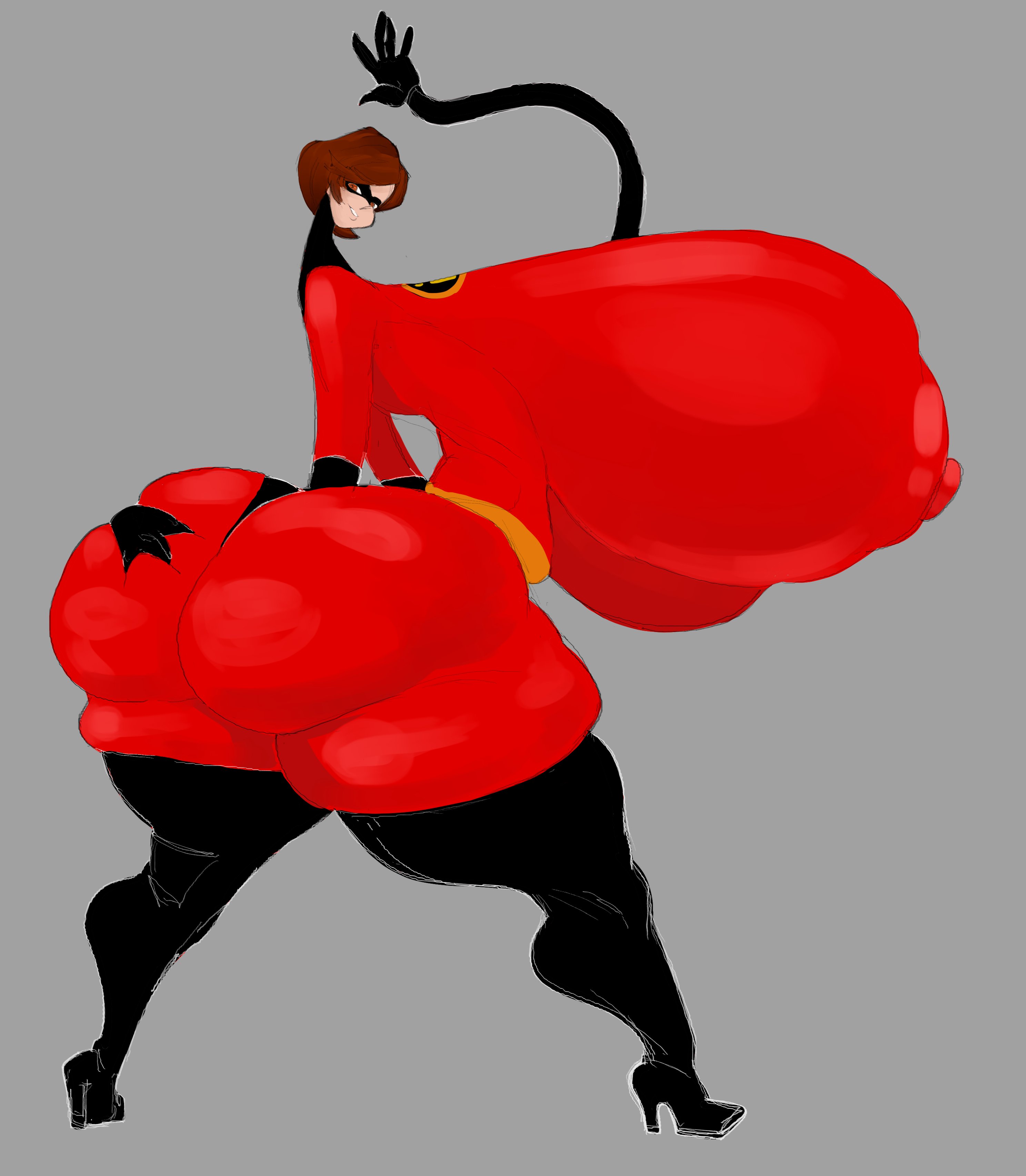 big body, big body small head, breasts, elastic, elastic arms, elastic body, elastic girl, elasticity, elastigirl, elongation, female, flexible, flexible female, helen parr, huge ass, huge breasts, mybigbaws, stretch, stretched, stretched clothing, stretching, stretchy, superhero costume, superheroine, superpowers, tagme, the incredibles, thick thighs