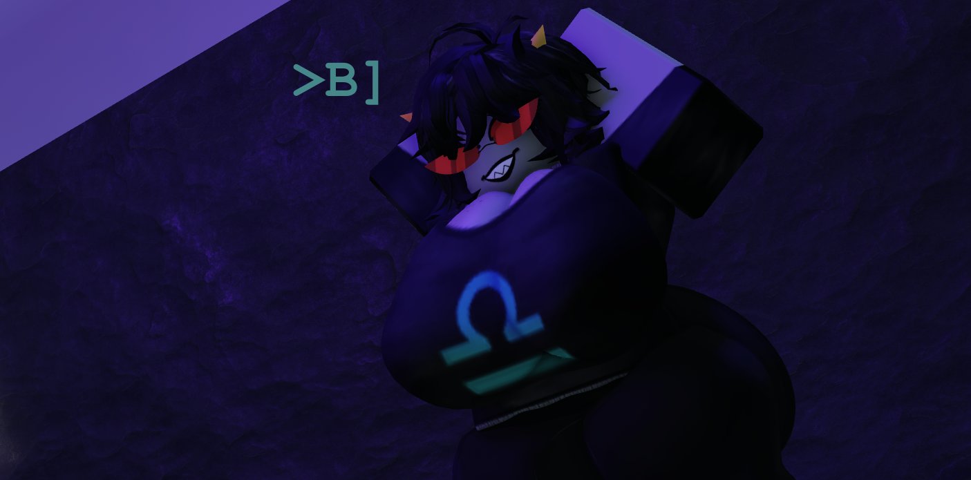 1girls, 3d, breasts, compos mentis, curvy, curvy body, cute, female, female only, freaky, girl, glasses, grey body, grey skin, hands behind head, homestuck, homestuck troll, large breasts, lipstick, mischievous smile, red shades, roblox, roblox condo, robloxian, shades, short hair, smile, smug, smug face, tease, terezi pyrope, text, troll, twitter