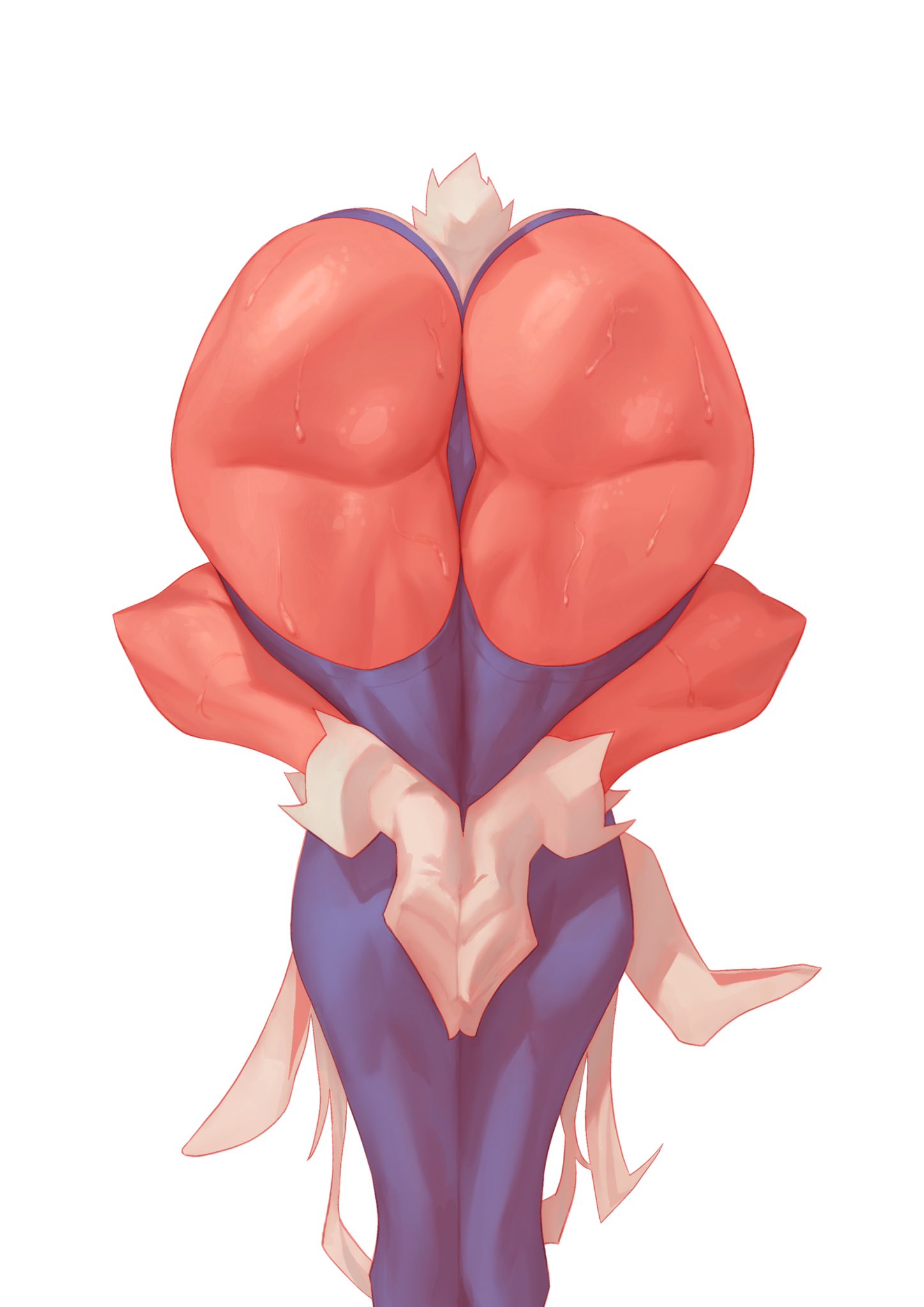 1girls, ass, ass focus, back, back view, bare arms, bare legs, bare shoulders, bare thighs, big ass, big breasts, big butt, bunny ears, bunny girl, bunny tail, butt, clothed, clothing, color, female, female focus, female only, hi res, large breasts, light skin, light-skinned female, long hair, meme, mirko, miruko, muscles, muscular, muscular back, muscular female, my hero academia, praise da booty (meme), rebigaki art, red eyes, rumi usagiyama, solo, solo female, tagme, thick thighs, white hair, yknivel