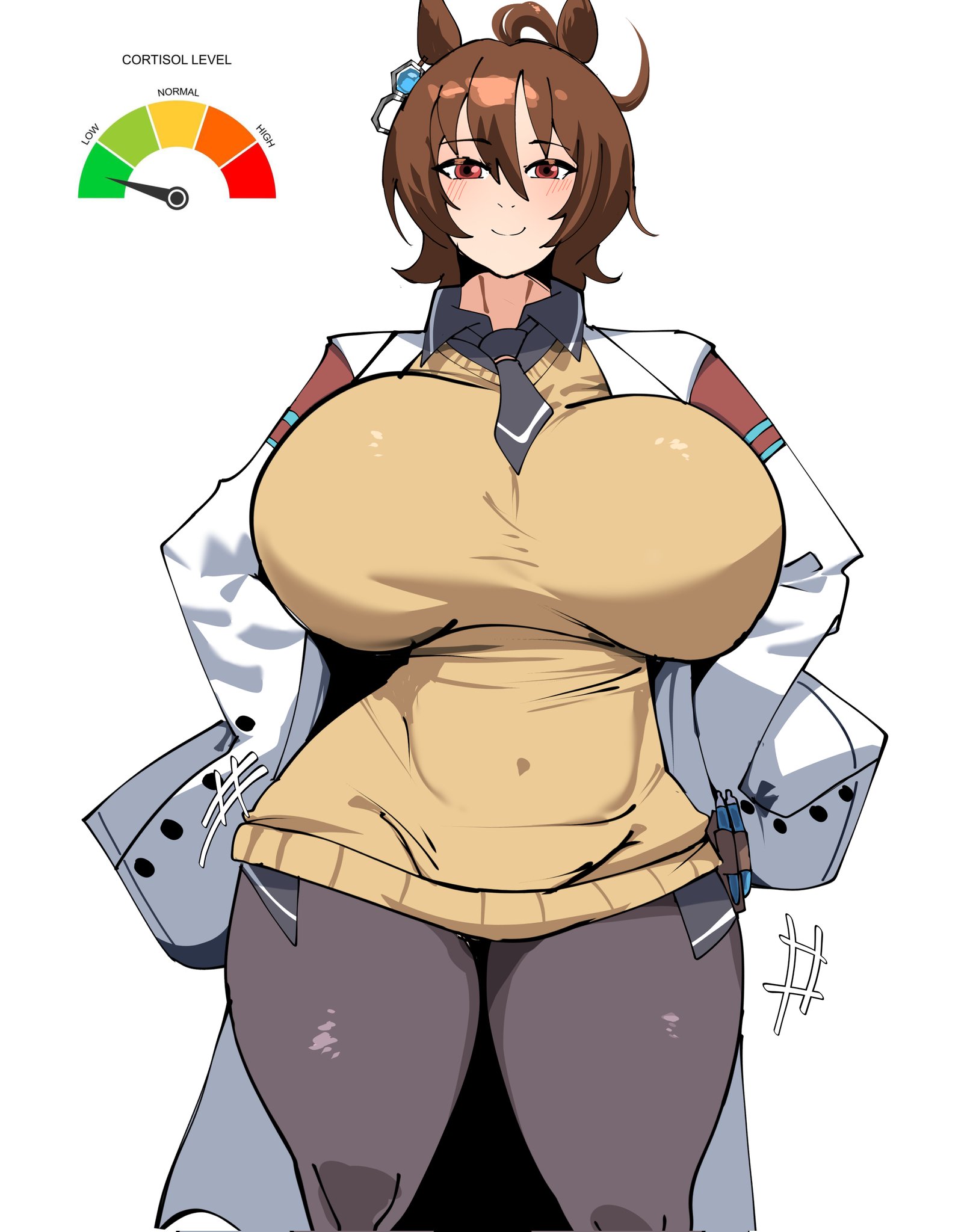 1girls, agnes tachyon (tach-nology) (umamusume), agnes tachyon (umamusume), big breasts, breasts, cortisol (meme), curvy, curvy figure, enormous breasts, female, female only, giant breasts, gigantic breasts, hands on hips, huge breasts, huge thighs, hyper breasts, large breasts, meme, plump thighs, shinhyunxi, thick, thick thighs, thighs, thunder thighs, umamusume, umamusume pretty derby, venus body, voluptuous, voluptuous female