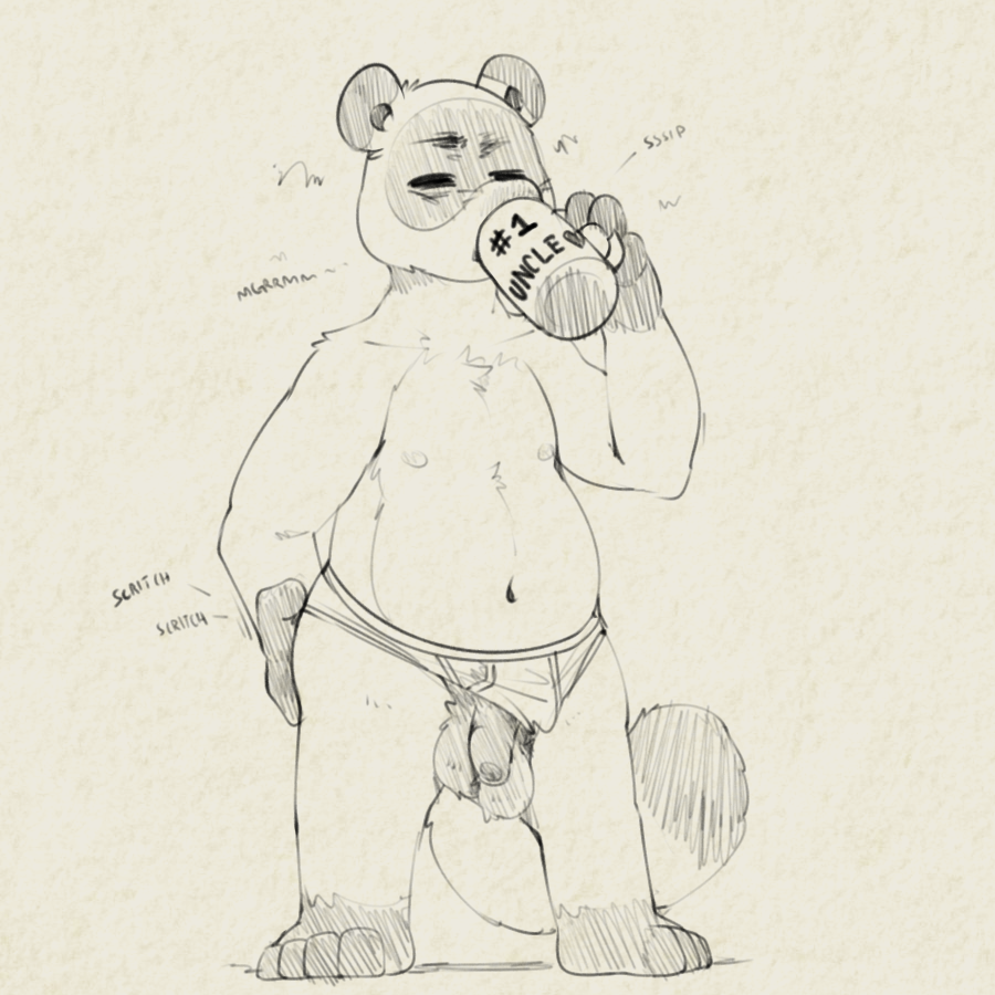 1:1 2019 animal_crossing anthro belly canid canine casual_nudity closed_eyes flaccid furry genitals hollo_nut humanoid_genitalia humanoid_hands humanoid_penis male male_only mammal monochrome navel nintendo nipples penis raccoon_dog simple_background slightly_chubby solo tanuki testicles text tom_nook underwear