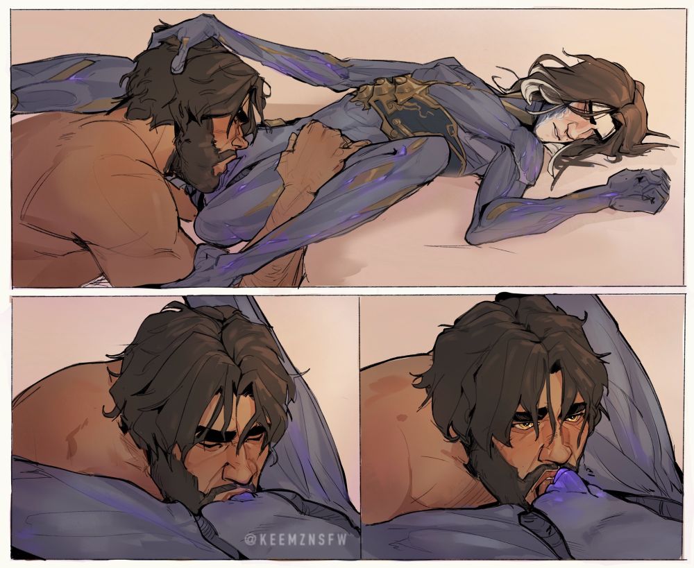 1cuntboy, 1cuntboy1male, 2boys, 2d (artwork), andromorph, andromorph penetrated, andromorph/male, arcane, arcane jayce, arcane viktor, arms, beard, beard stubble, bearded, bed, bedding, bedroom, big clitoris, black hair, blush, brown hair, clitoral hood, clitoral stimulation, clitoris, closed eyes, color, colored, commune, cum, cum drip, cunnilingus, cuntboy, cuntboy dominated, cuntboy focus, cuntboy penetrated, cuntboy/male, cuntboysub, daddy and twink, dark skin, dark-skinned male, dominant male, dripping cum, dripping precum, dripping wet, eating pussy, exposed pussy, eye contact, face, feet, feet on chest, feet up, femboy, femboy focus, femboy on male, femboy penetrated, flushed, flushed cheeks, flushed face, fucking, fucking good and hard, fucking pussy, full color, hand in hair, hand on belly, hands, intersex, jayce, jayce talis, jayvik, keemznsfw, latino, latino male, laying back, laying down, league of legends, licking, licking pussy, light skin, light-skinned male, looking up, loving couple, loving gaze, loving it, male, male focus, male only, male/male, moaning, moaning in pleasure, mole, mole above mouth, muscular, muscular male, naked, naked male, nude, nude male, open eyes, open mouth, pale skin, pink background, purple body, purple clitoral hood, purple clitoris, purple pussy, pussy, pussy focus, pussy juice, pussy juice drip, pussy lips, romantic couple, sex, sitting, sitting on face, size difference, skinny male, sloppy, sloppy sounds, spread legs, spreading, stomach, submissive male, sucking clitoris, sucking pussy, swollen clitoris, swollen pussy, thighs, tongue, tongue in pussy, tongue out, trans male, trans man, vagina, vagina focus, vaginal folds, vaginal juices, vaginal penetration, vaginal sex, viktor (league of legends), wet pussy, white background