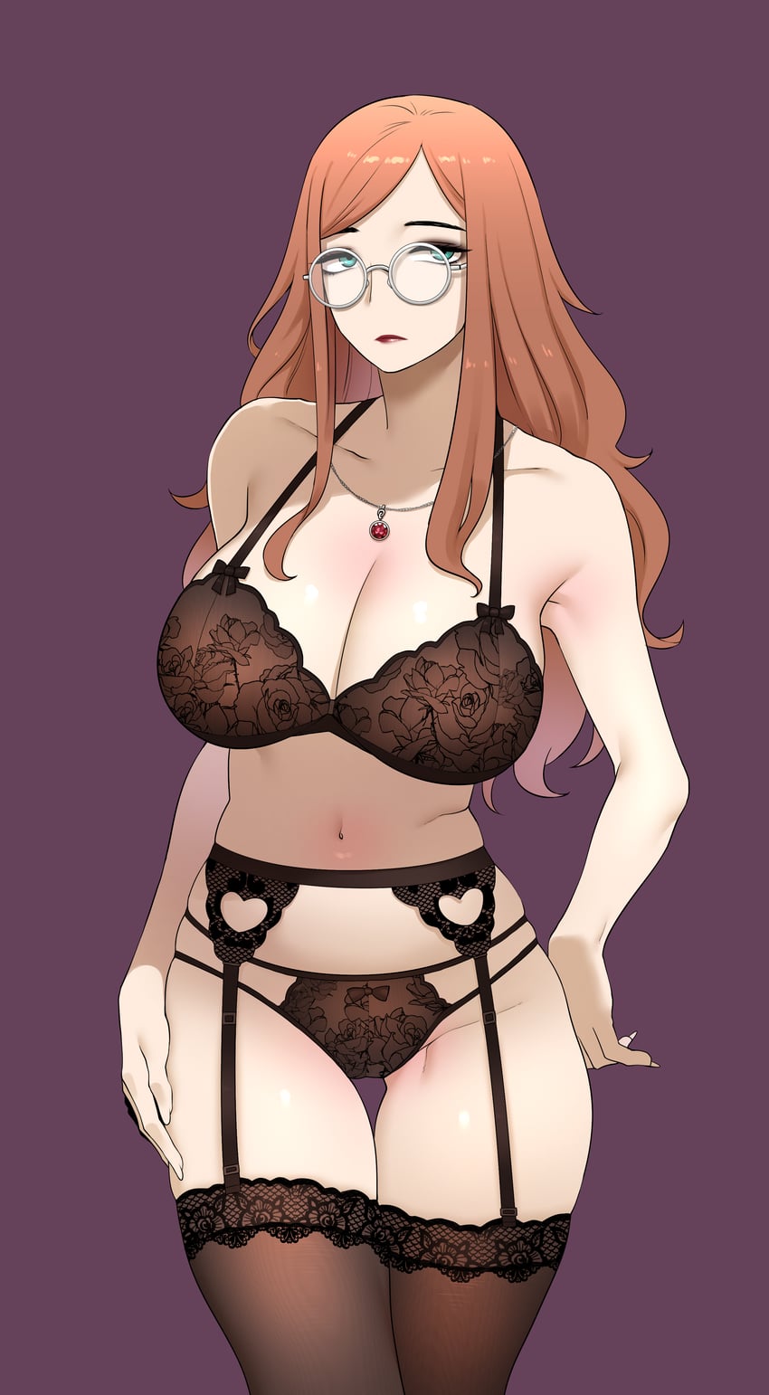 1girls, abbb, ah-lyong lee, lingerie, solo, spy x family, sylvia sherwood