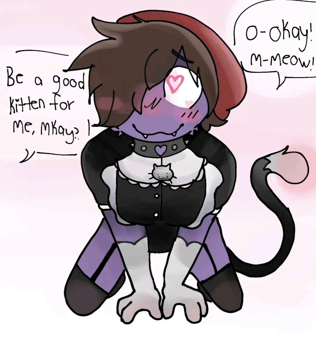 femboy, kneeling, maid, smallarmrants, submissive