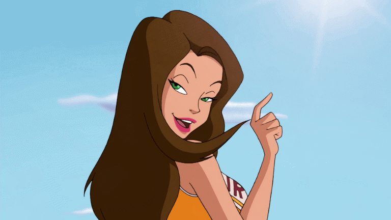 1girls, animated, ass, bouncing ass, brown hair, cheerleader, clothing, female, gif, green eyes, long hair, panties, skirt