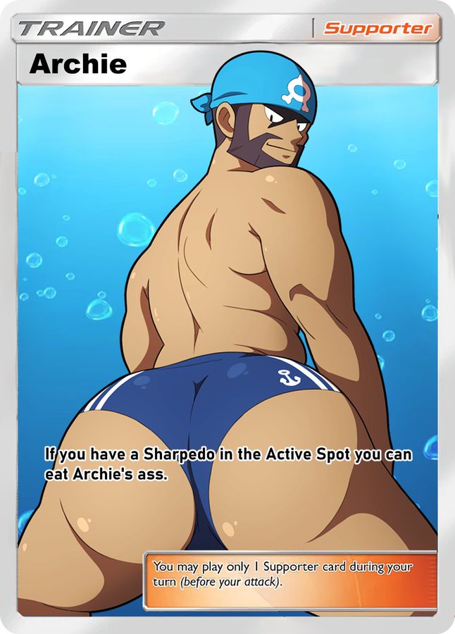 1boy archie_(pokemon) ass ass_focus gay pokemon pokemon_rgby pokemon_rse swimwear