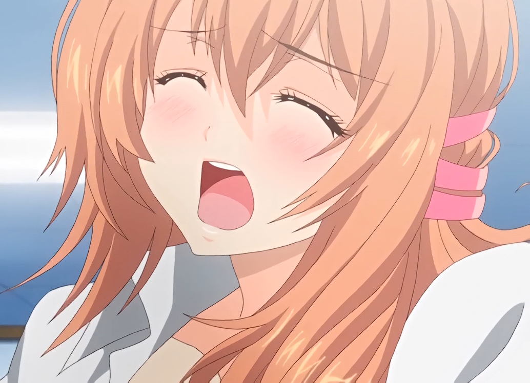 1girls blush closed_eyes embarrassed_female female female_masturbation female_only highres inami_mashiro long_hair long_hair_female long_orange_hair masturbation moaning open_mouth orange_hair orange_hair_female ova panting saimin_class school school_uniform schoolgirl schoolgirl_uniform screencap stitched