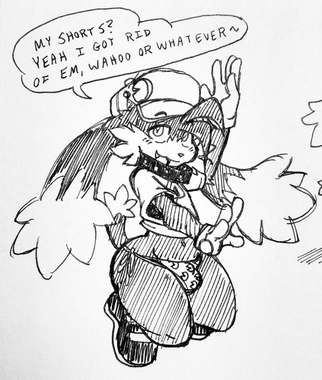 bulge fauxtellno1_(artist) femboy gay klonoa klonoa_(series) male male_focus male_only tagme traditional_media_(artwork) yaoi