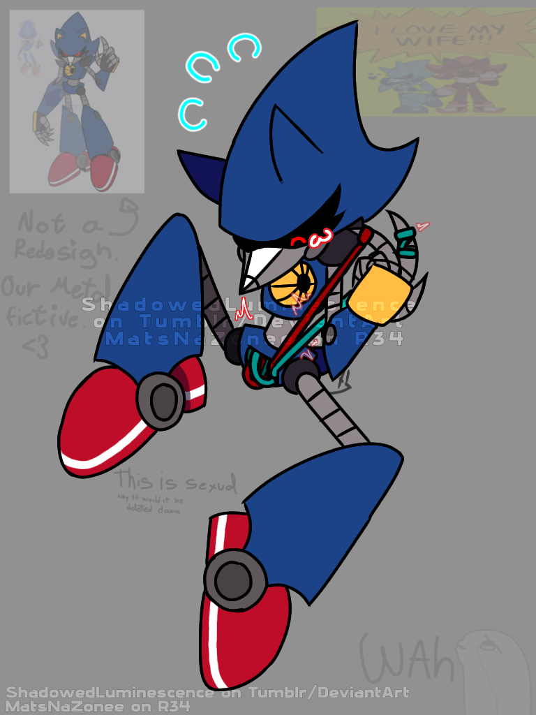 bandu_tuga digital_media_(artwork) grey_background masturbation metal_sonic no_genitals no_humans robot self_upload shadowedluminescence sonic_(series) sonic_the_hedgehog_(series) tagme wireplay wires