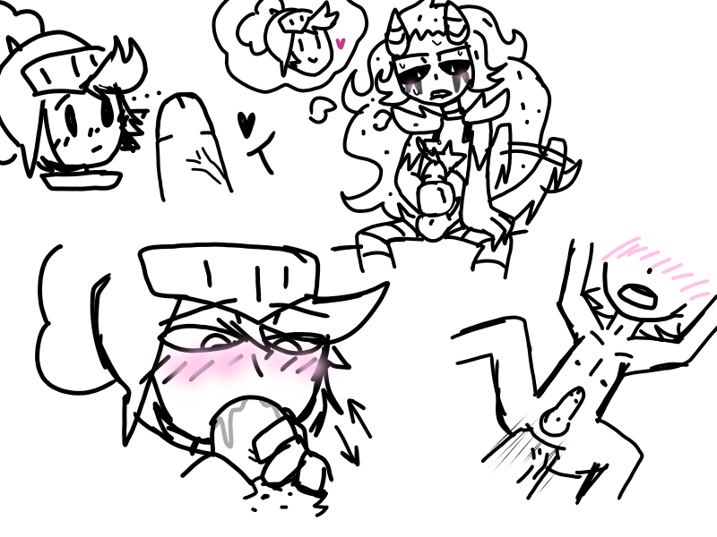 2boys anal big_penis blush cookie_run doodle gay knight_cookie male masturbation pitaya_dragon_cookie pitayaknight small_ass uncolored