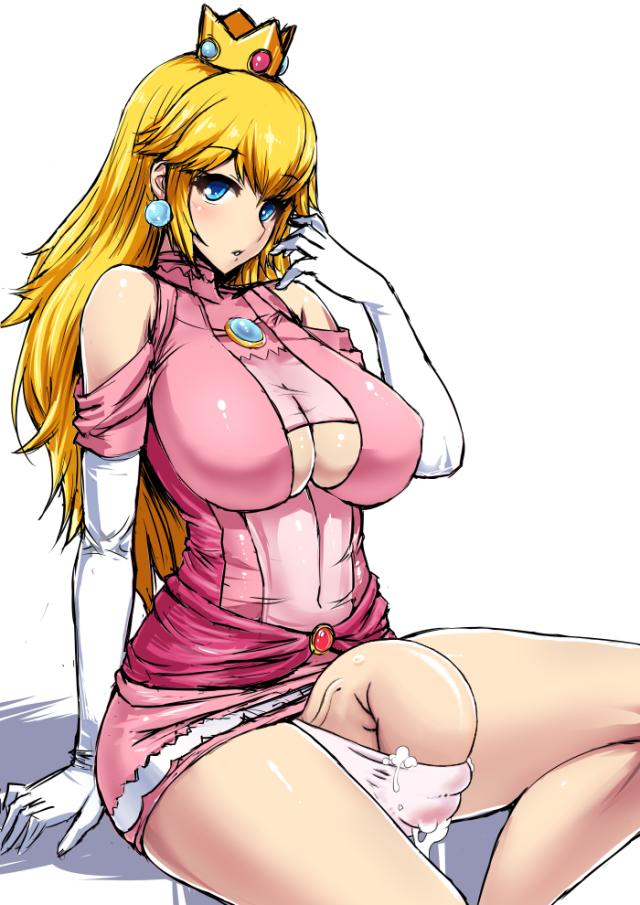 1futa big_breasts blonde_hair breasts cleavage crown cum cum_in_panties cum_through_clothes dickgirl edit elzikyuchi futa_only futanari futanari_edit gloves ishimiso_(ishimura) jewelry large_breasts long_hair mario_(series) microdress nintendo penis penis_under_skirt photoshop pink_panties princess_peach simple_background sitting solo tagme thick_thighs thighs tight_clothing veiny_penis white_background white_gloves