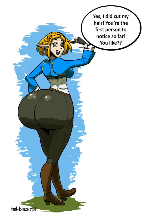 1girls, alternate version available, ass, ass built separately, ass focus, black legwear, blonde hair, blue eyes, bob cut, boots, bottom heavy, braided hair, bubble ass, bubble butt, demigoddess, female, female focus, female only, french braid, huge ass, hylian, hyper, hyper ass, impossible clothes, looking back, nintendo, oblivious, pants, pointy ears, presenting hindquarters, princess, princess zelda, rear view, royalty, solo, tail-blazer, tears of the kingdom, text, the legend of zelda, thighs, zelda (tears of the kingdom)