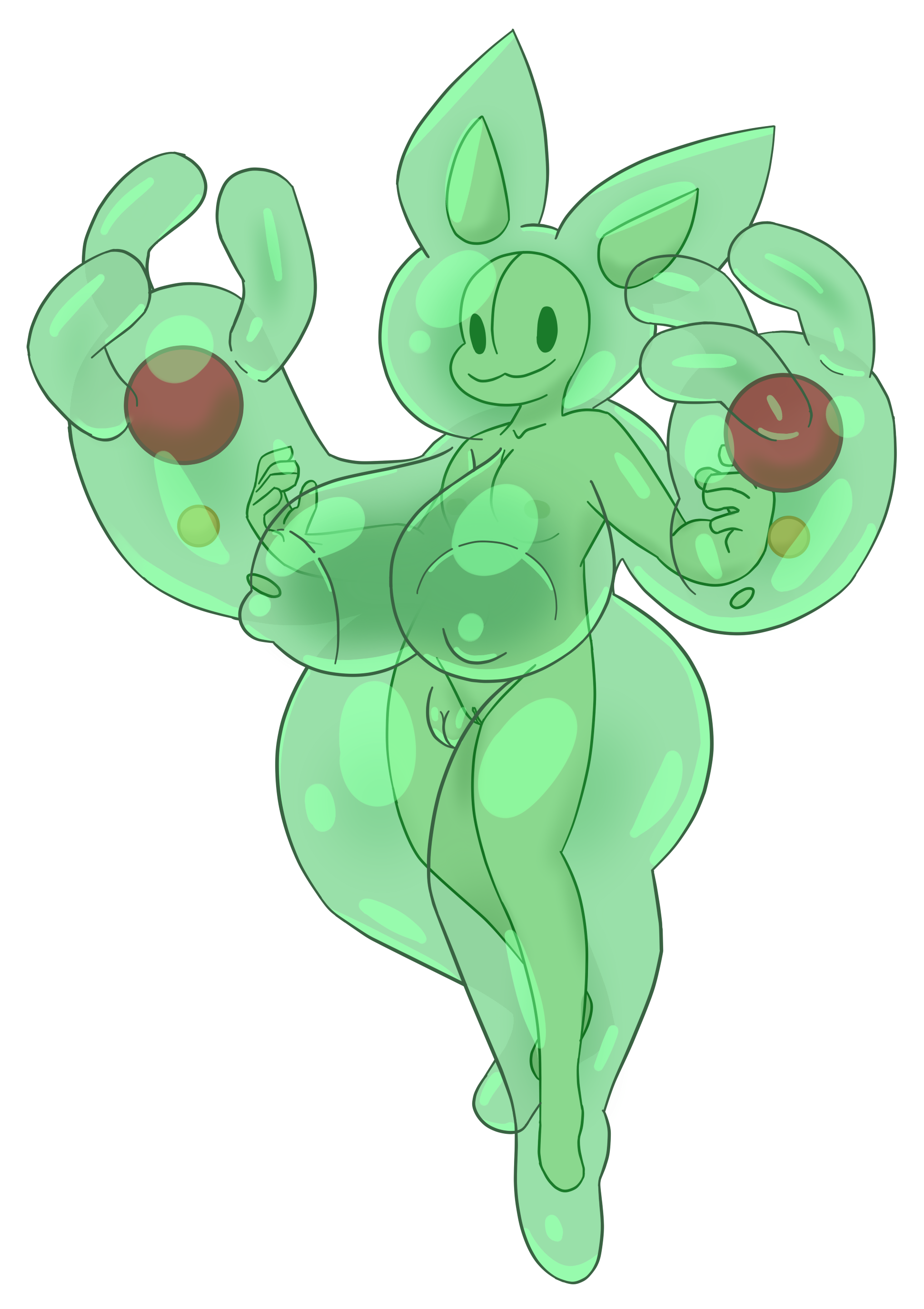 1girls, 2020, absurd res, alpha channel, anthro, anthrofied, areolae, armpits, ass, big ass, big breasts, black eyes, breasts, chubby, eye contact, feet, female, green skin, half-closed eyes, hi res, huge ass, huge breasts, lime09, looking at viewer, nintendo, nipples, nude, original character, overweight, overweight female, pokémon (species), pokemon, pokemon (species), pokemon bw, pussy, reuniclus, see-through, slime, smile, solo, standing, thick thighs, video games, wide hips
