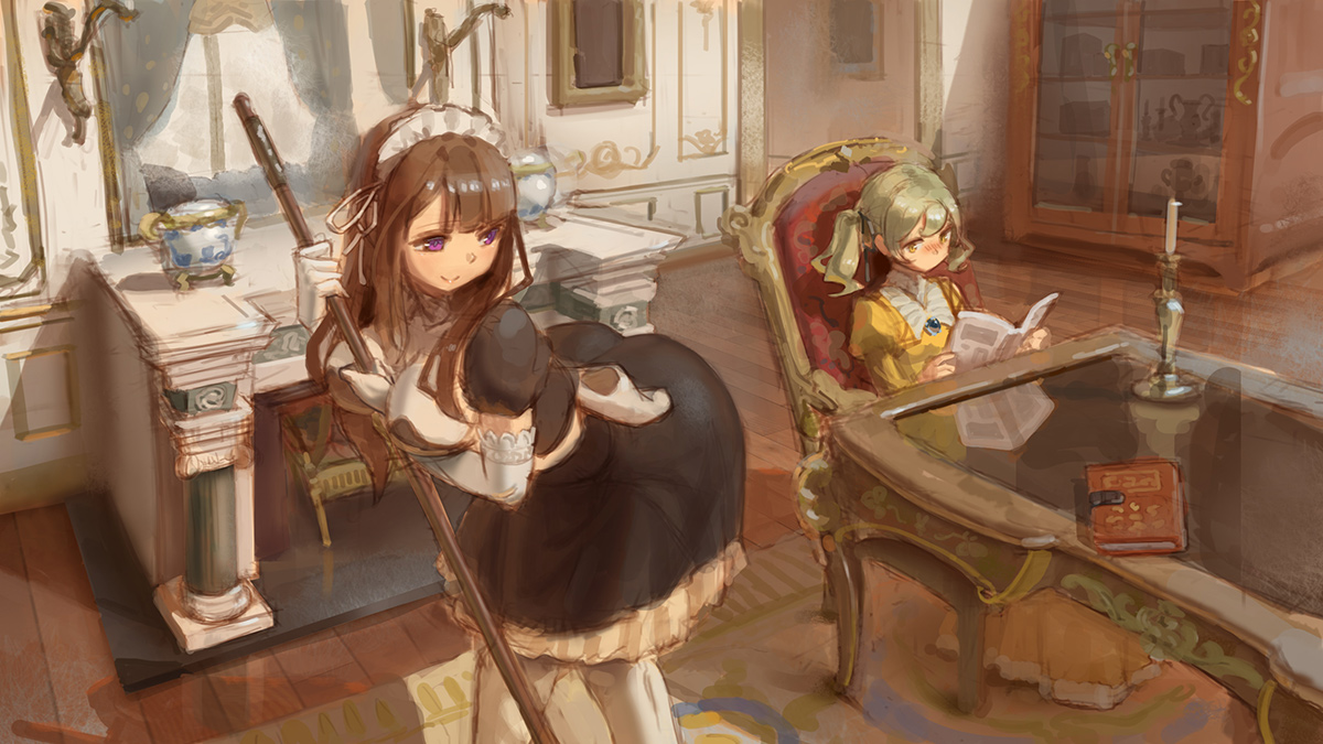 anus, ass, big ass, giantess, kazo, maid, wide hips