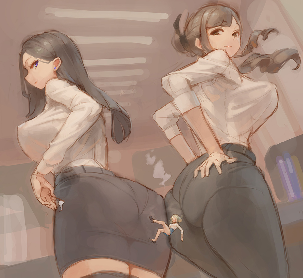 anus, ass, big ass, giantess, kazo, macro, size difference, size play, wide hips