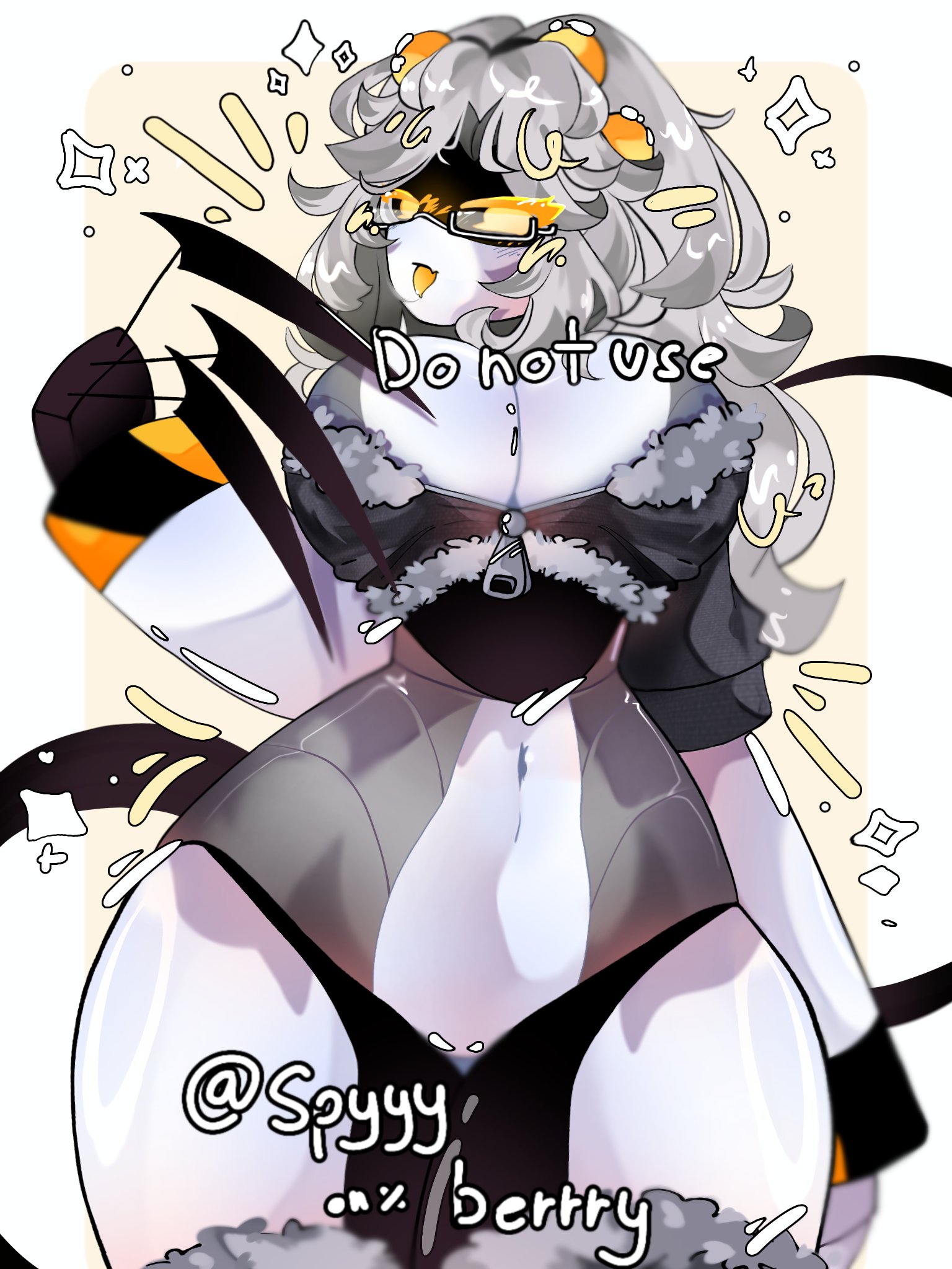 android girl, big breasts, claws, female, female only, glasses, murder drones, oc, sxpyyybxerrry, tongue out