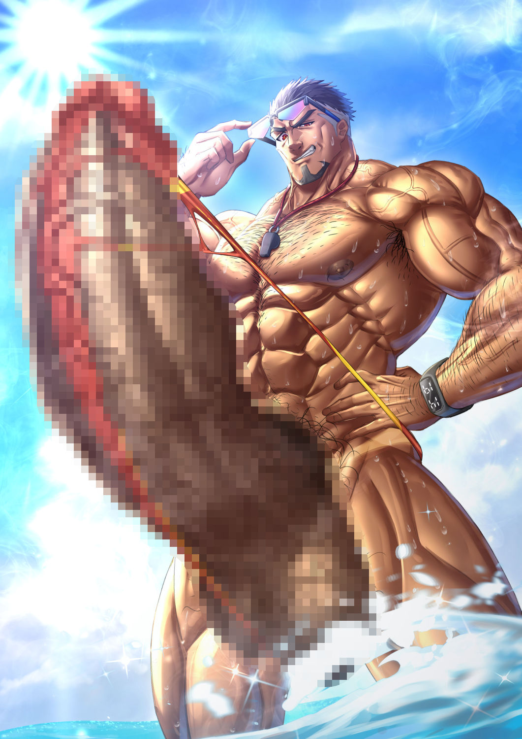 abs beach biceps censor_bar censored energy_camdy excessive_cum gay hyper hyper_balls hyper_genitalia hyper_penis hyper_testicles male male_focus male_only muscle muscles muscular muscular_arms muscular_ass muscular_back muscular_legs muscular_male muscular_thighs nipples pecs pointless_censoring veins veiny_penis