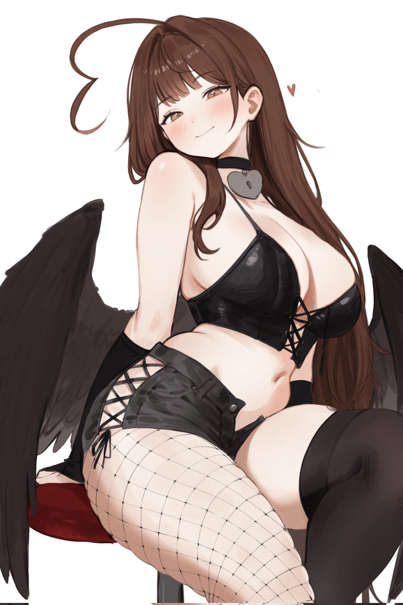 1girls, breasts, english text, female, female focus, female only, indie virtual youtuber, large breasts, light skin, light-skinned female, original, sky (skyaboveme), skyaboveme, solo, text, thick thighs, thighs, virtual youtuber, white background, wide hips