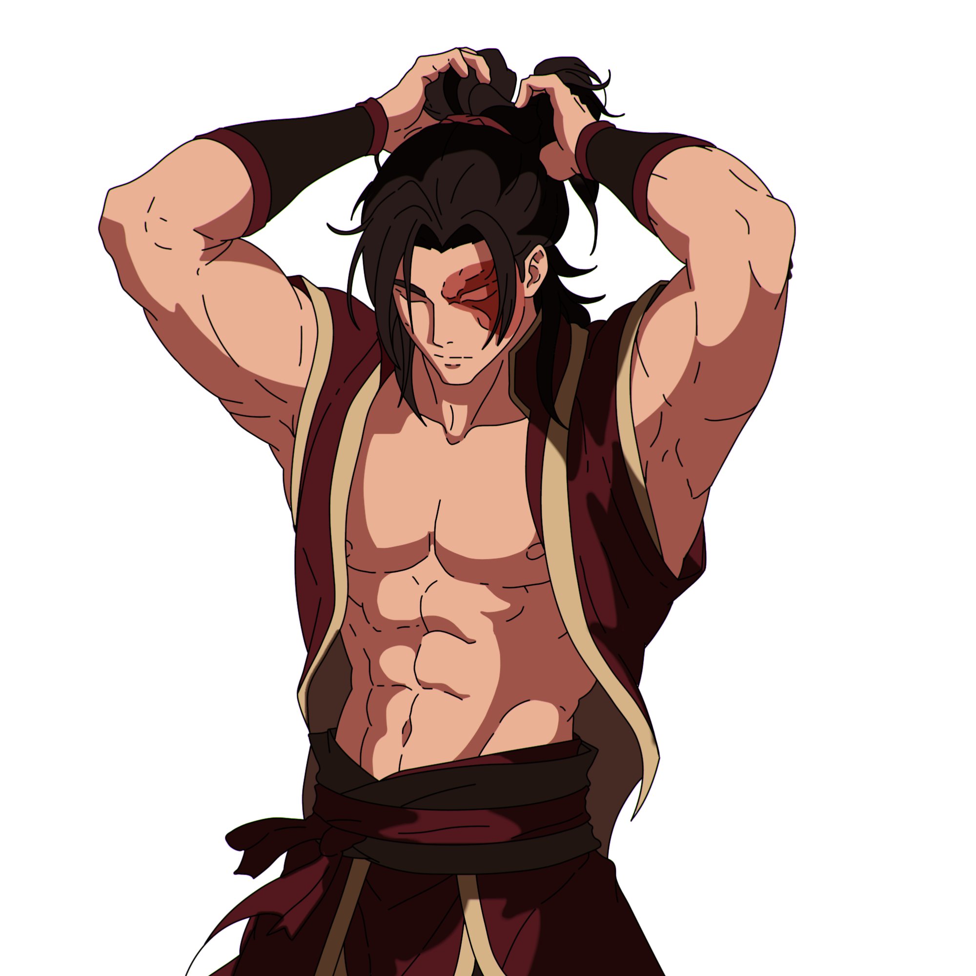 1male, abs, avatar the last airbender, broad shoulders, hung, i'd let him breed me, male focus, male only, natandraw, royal, six pack, solo, stud, the legend of aang, zuko
