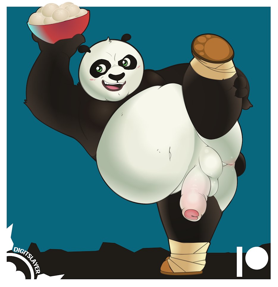 1boy 2020 20th_century_fox anthro anus ass balls belly black_body black_fur digitslayer dreamworks flaccid food foreskin fur genitals giant_panda glans green_eyes humanoid_genitalia humanoid_hands humanoid_penis kung_fu_panda kung_fu_panda_(movie) kung_fu_panda_2 kung_fu_panda_3 male male_only mammal master_po_ping navel overweight overweight_male paramount_pictures partially_retracted_foreskin penis po po_xiao_ping solo uncut ursid white_body white_fur