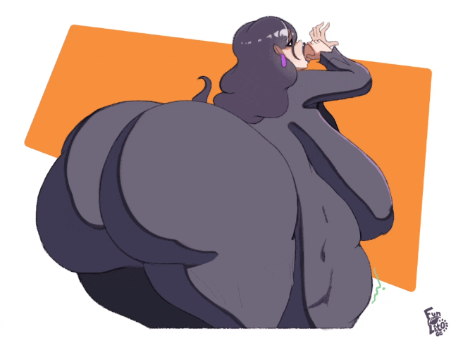 animated, ass body, belly overhang, big belly, big breasts, black hair, breasts, breasts bigger than head, clapping ass, clapping buttocks, clapping cheeks, fat ass, female, funlitogc, gassychan (artist), gif, gigantic ass, gigantic breasts, hard nipples, hex maniac, hex maniac (pokemon legends: z-a), huge breasts, huge thighs, hyper ass, hyper belly, hyper breasts, hyper fat, hyper thighs, jiggle, jiggle physics, jiggling, jiggling ass, jiggling breasts, jiggling butt, morbidly obese, morbidly obese female, nintendo, obese, obese female, overweight, overweight female, panties, pokemon, purple eyes, purple hair, saggy breasts, thick ass, thick thighs, twerking, vore, vore belly