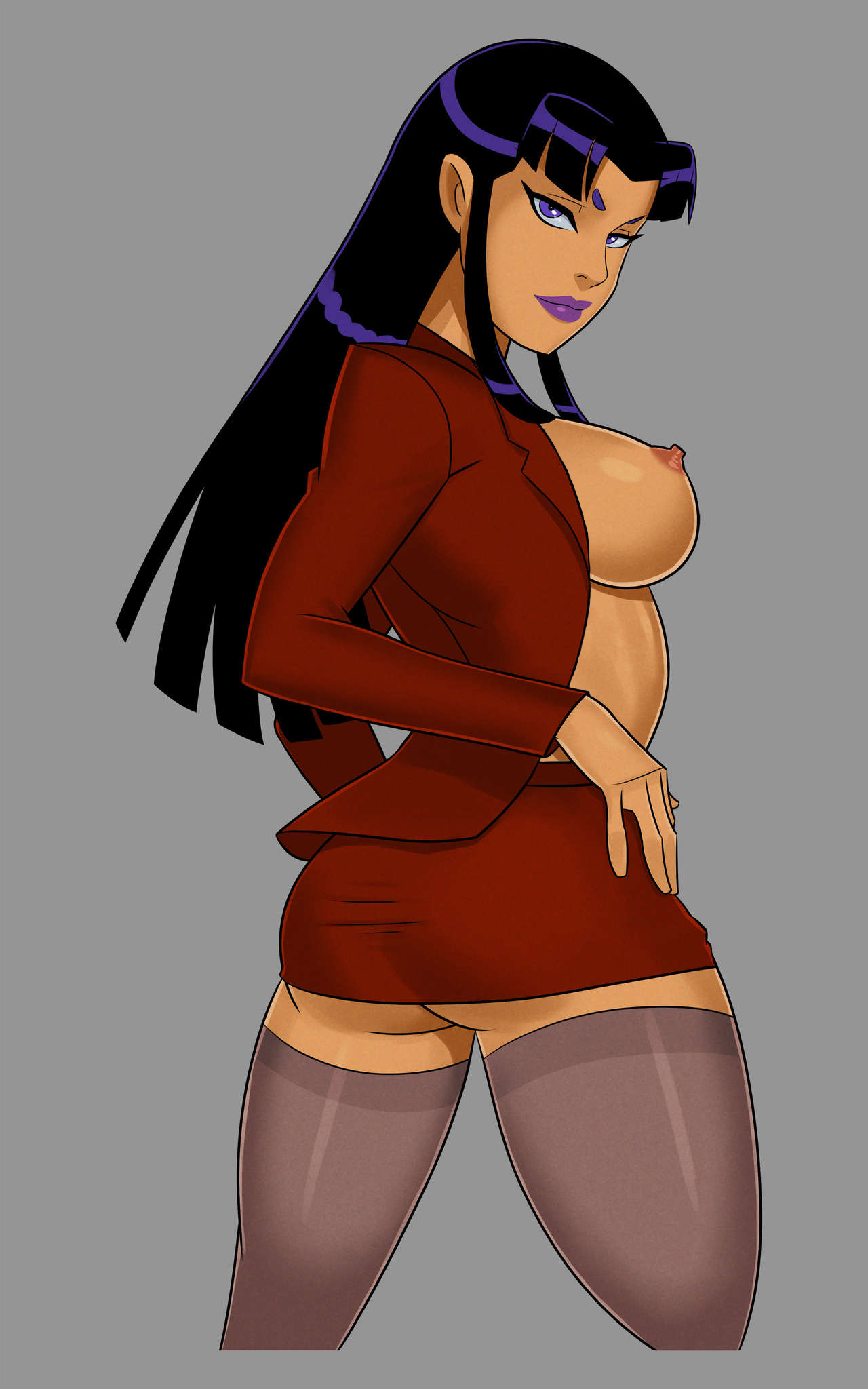 1girls, 2d, alien, alien girl, areolae, ass, big ass, big breasts, big butt, black hair, blackfire, breasts, bubble ass, bubble butt, busty, dc, dc comics, dcau, edit, eyelashes, female, female focus, female only, hourglass figure, komand'r, large breasts, lipstick, long hair, nipples, orange skin, pose, posing, sideboob, solo, standing, sunsetriders7, tagme, tan skin, tan-skinned female, teen titans, thick thighs, wide hips