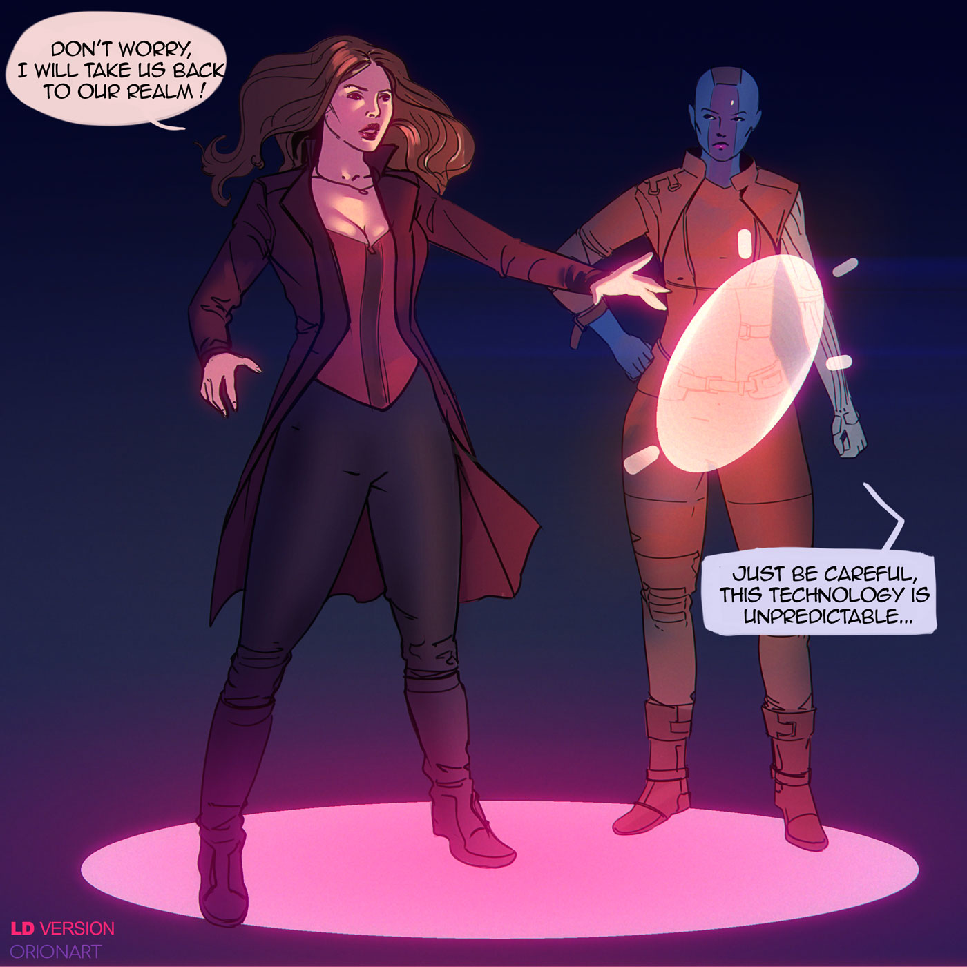 avengers, body modification, color, corruption, english text, female, guardians of the galaxy, marvel, marvel comics, mutant (marvel), nebula (marvel), orionart, orionart1991, scarlet witch, story, wanda maximoff, x-men